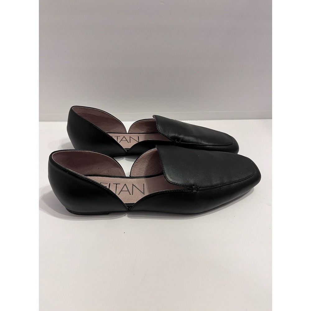 Deltan Harper Flat Loafers Black Slip On Shoes Women's Size 7.5 M